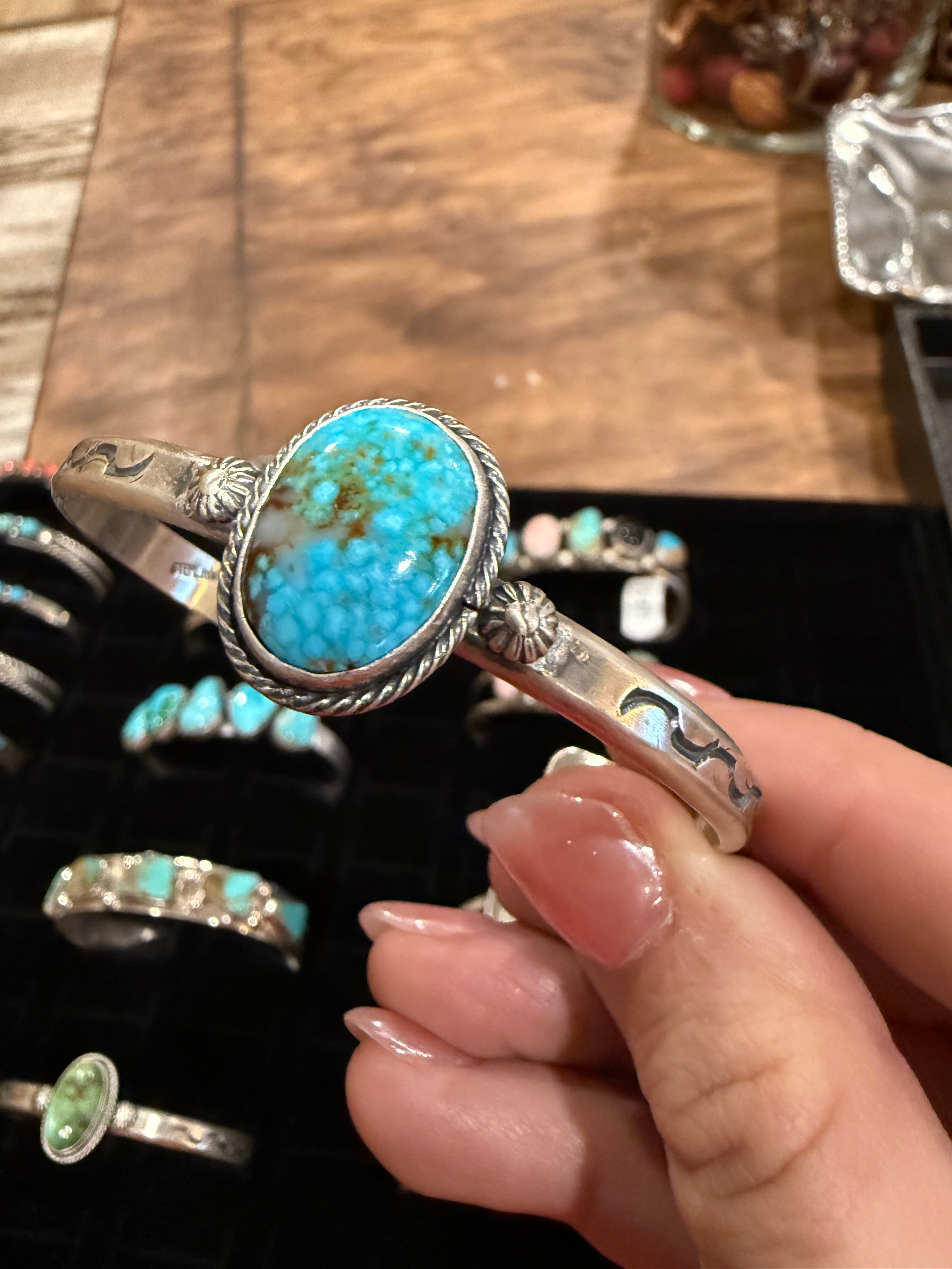 Kingman Turquoise One Stone Cuff