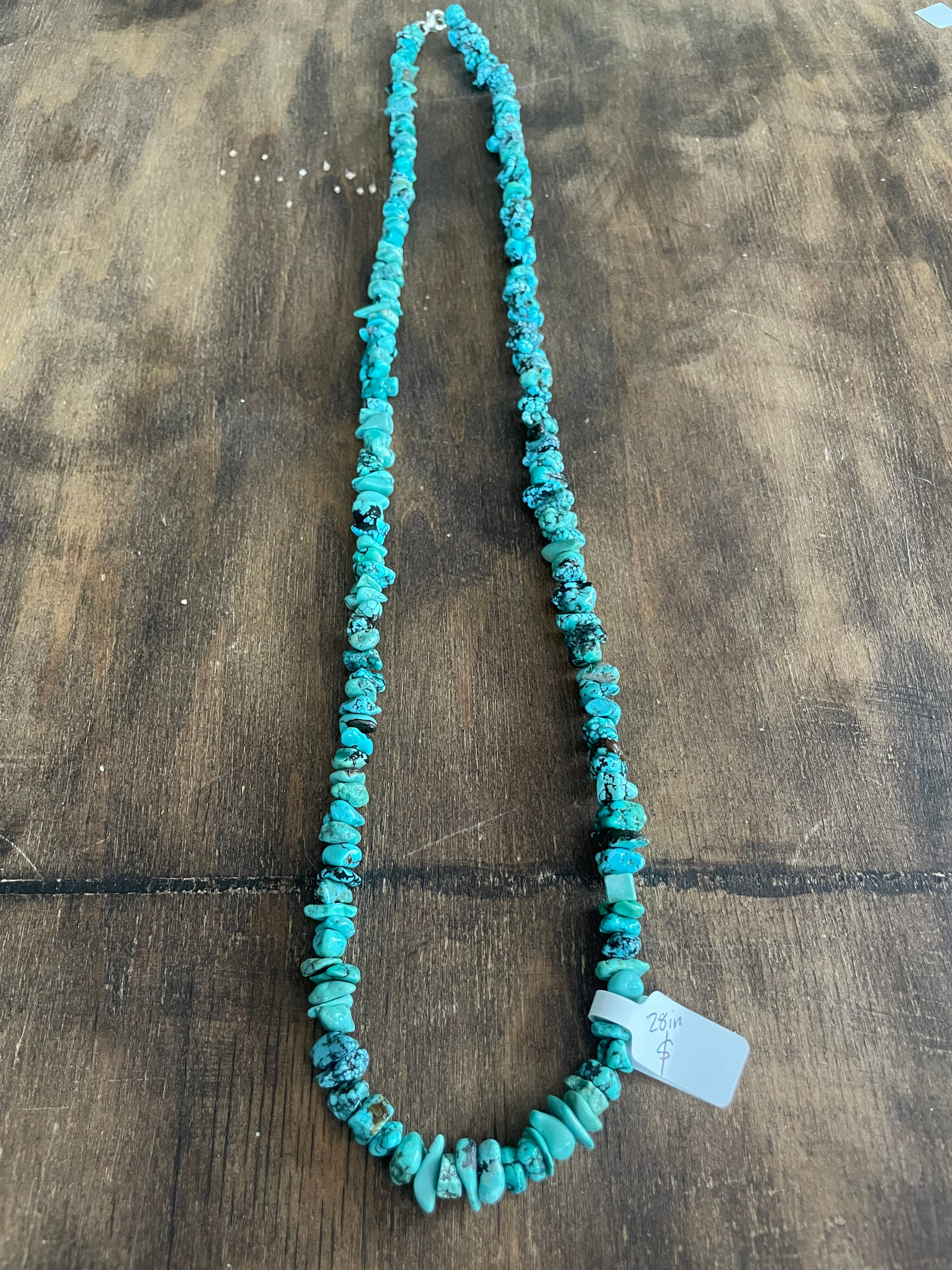 28in Stabilized Turquoise Necklace