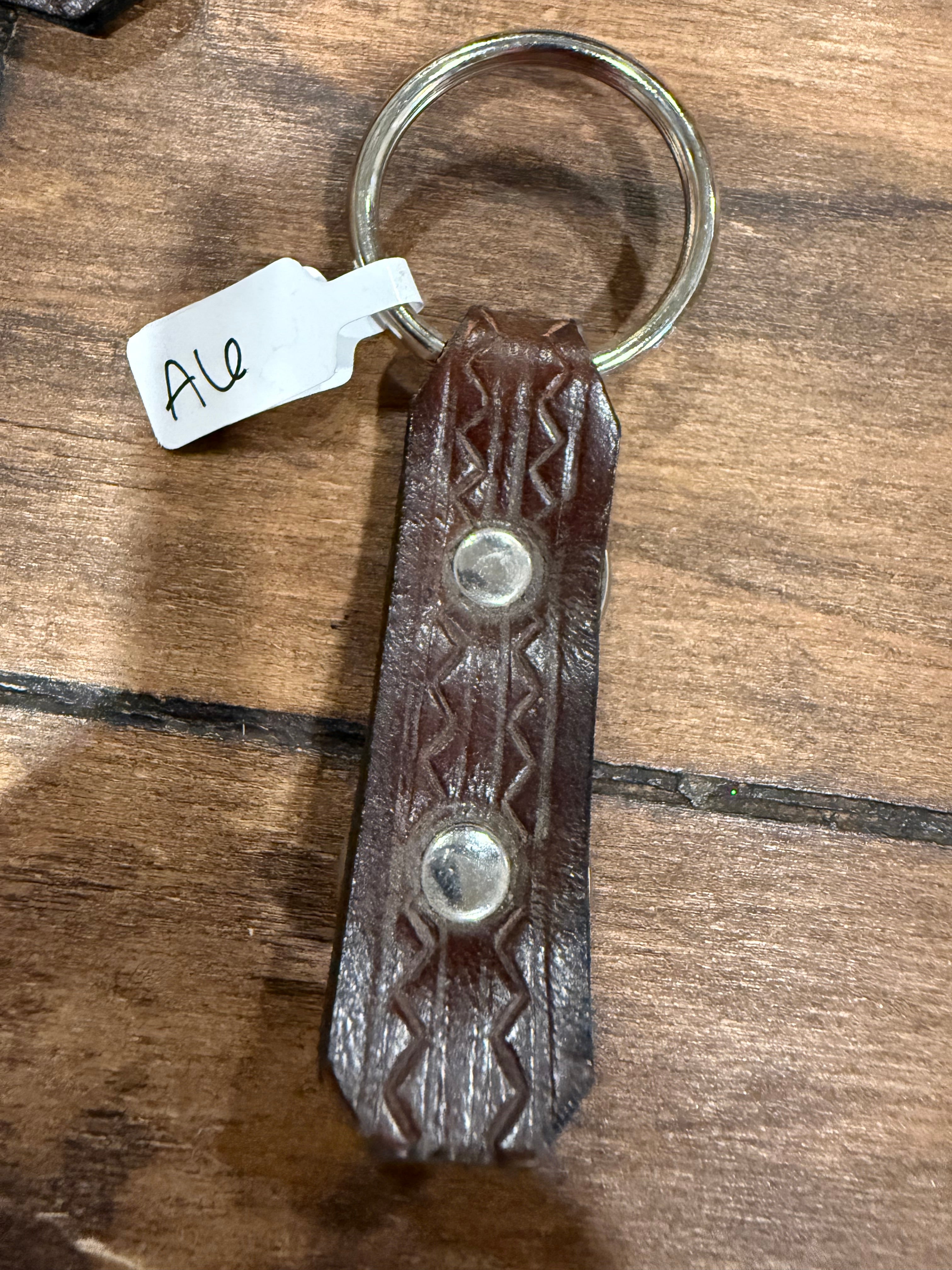 Leather Keychains w/ Silver Nickels