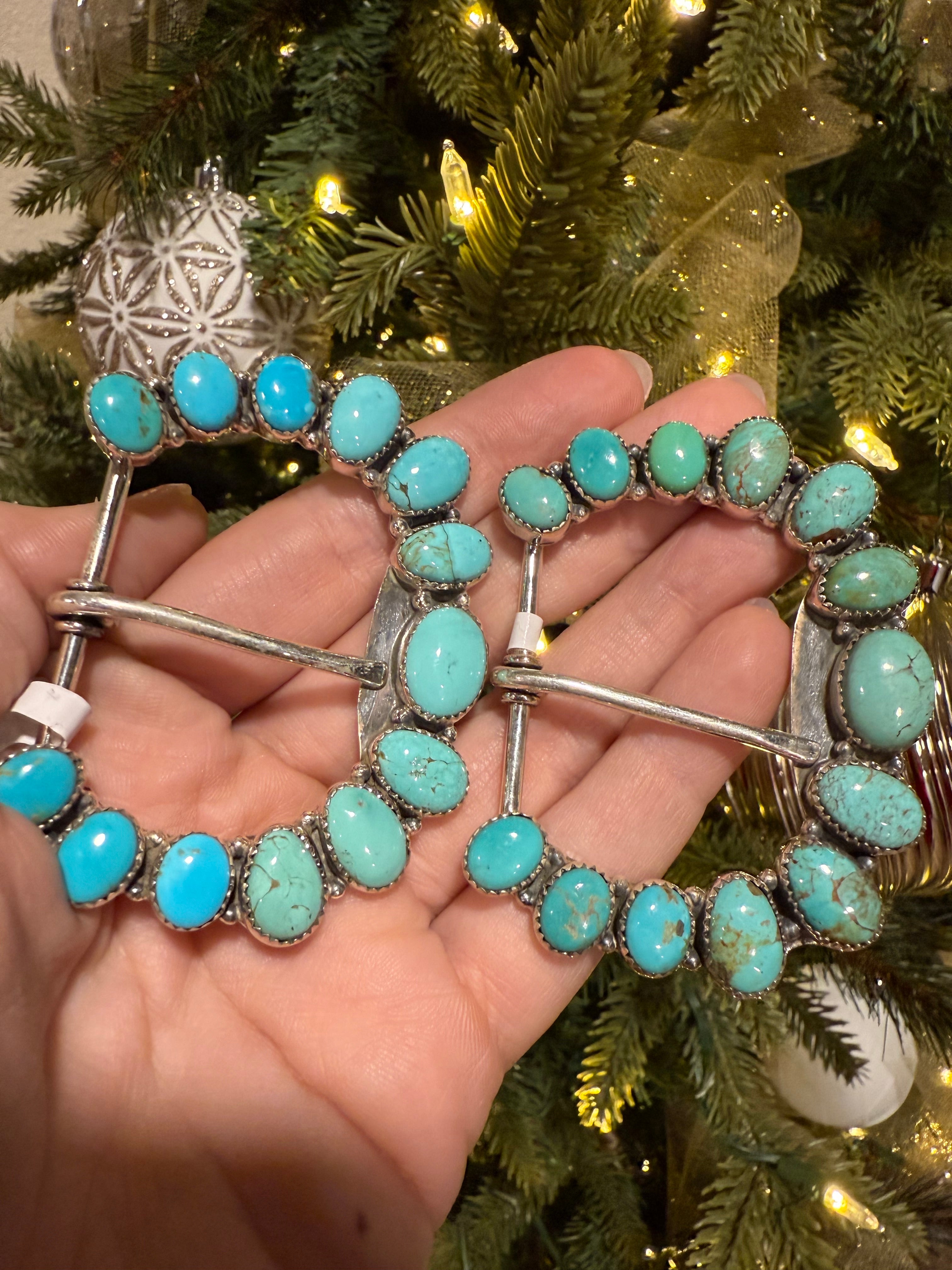 Round Turquoise Buckles