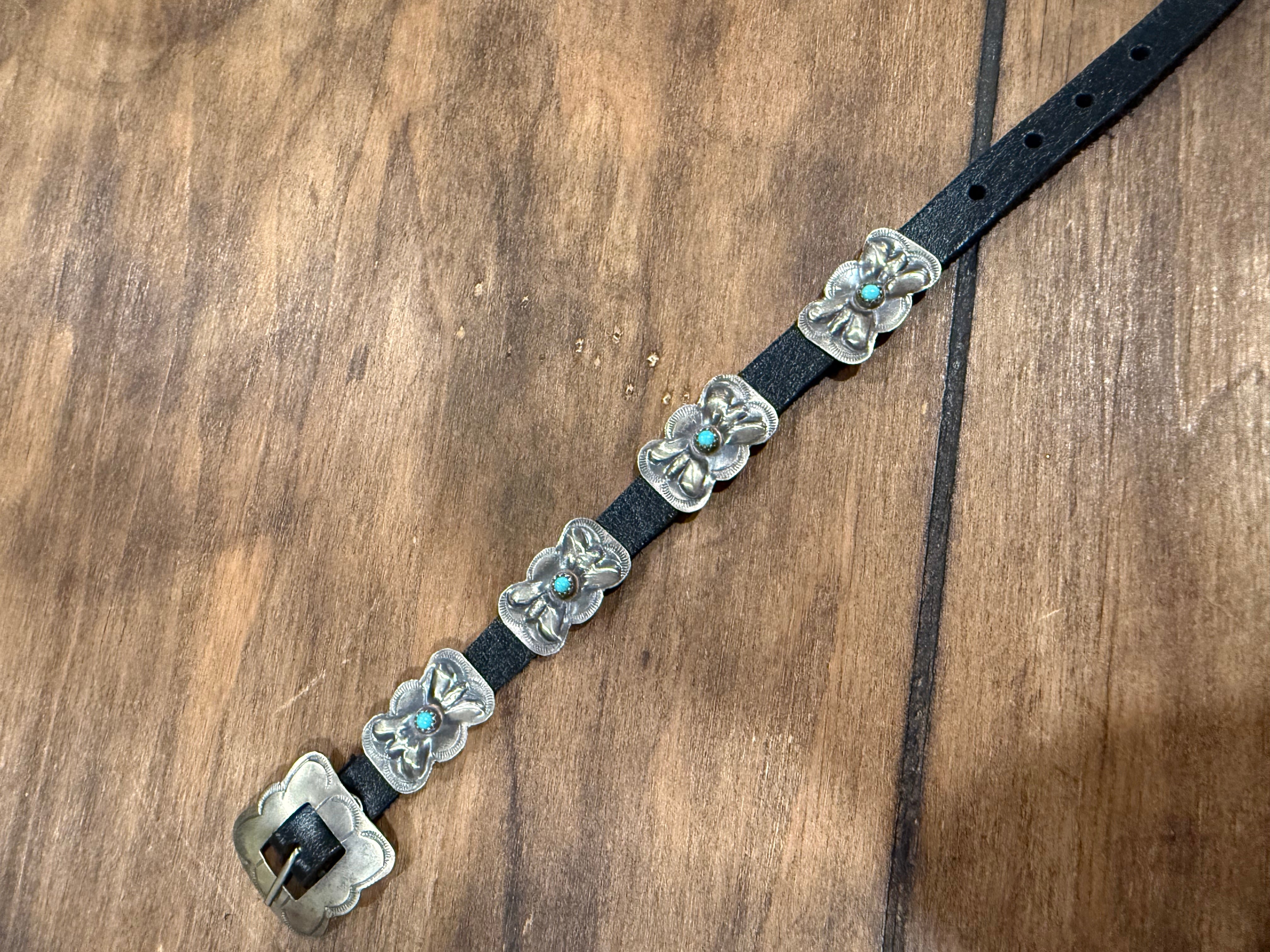 4 Turquoise Conch Leather Bracelet