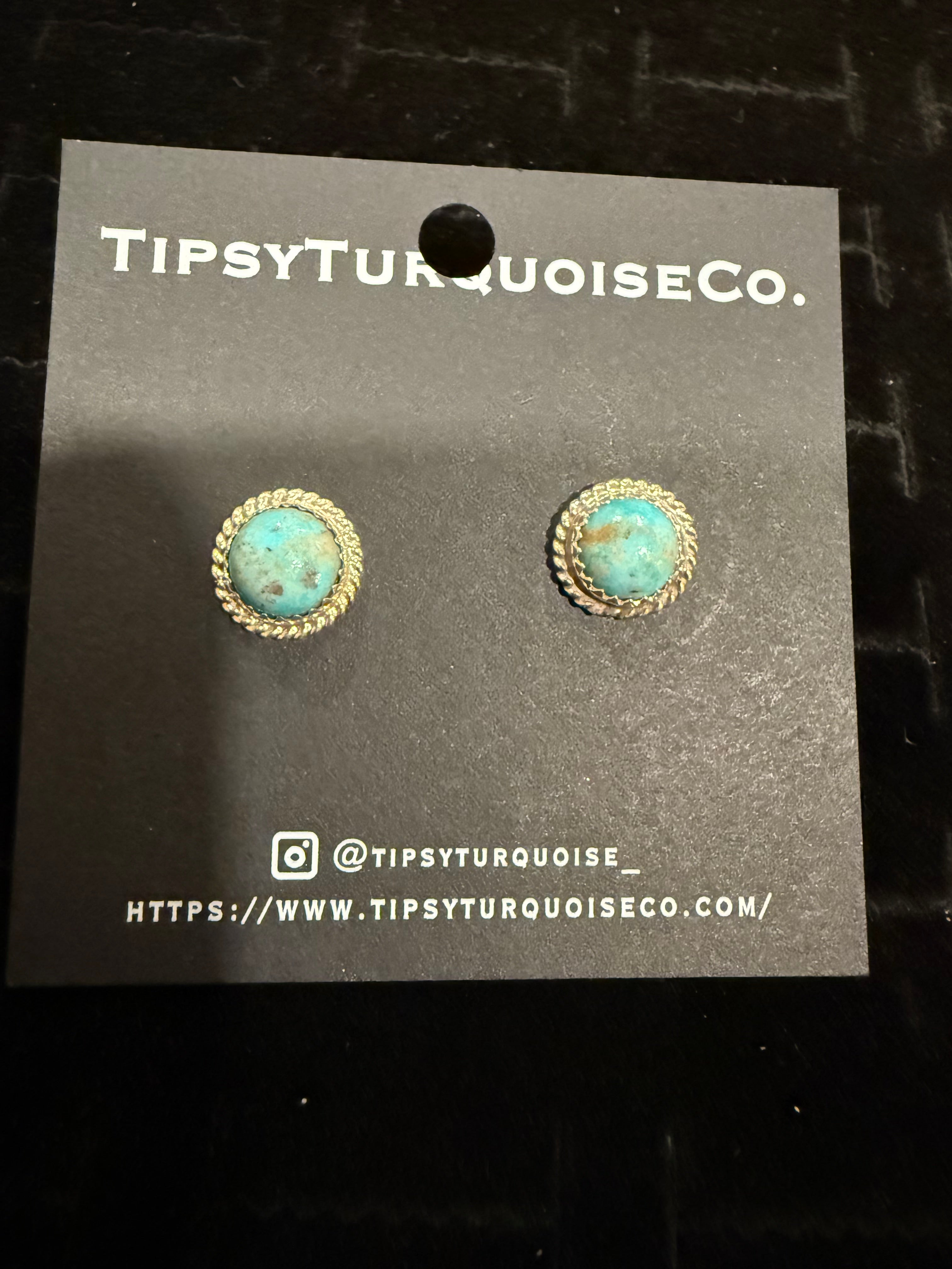 Kingman Turquoise Studs
