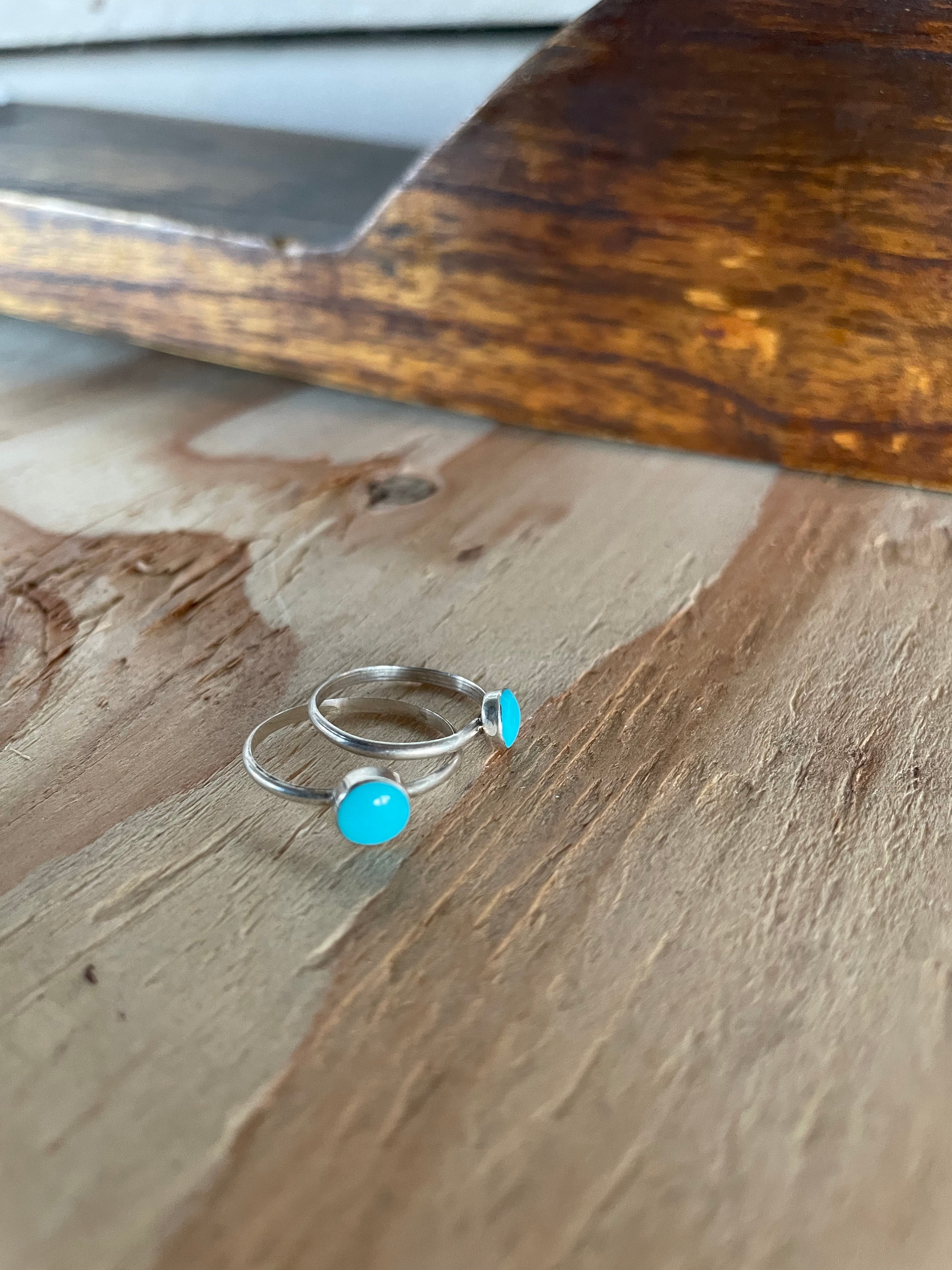 Circle Turquoise Stacker Ring