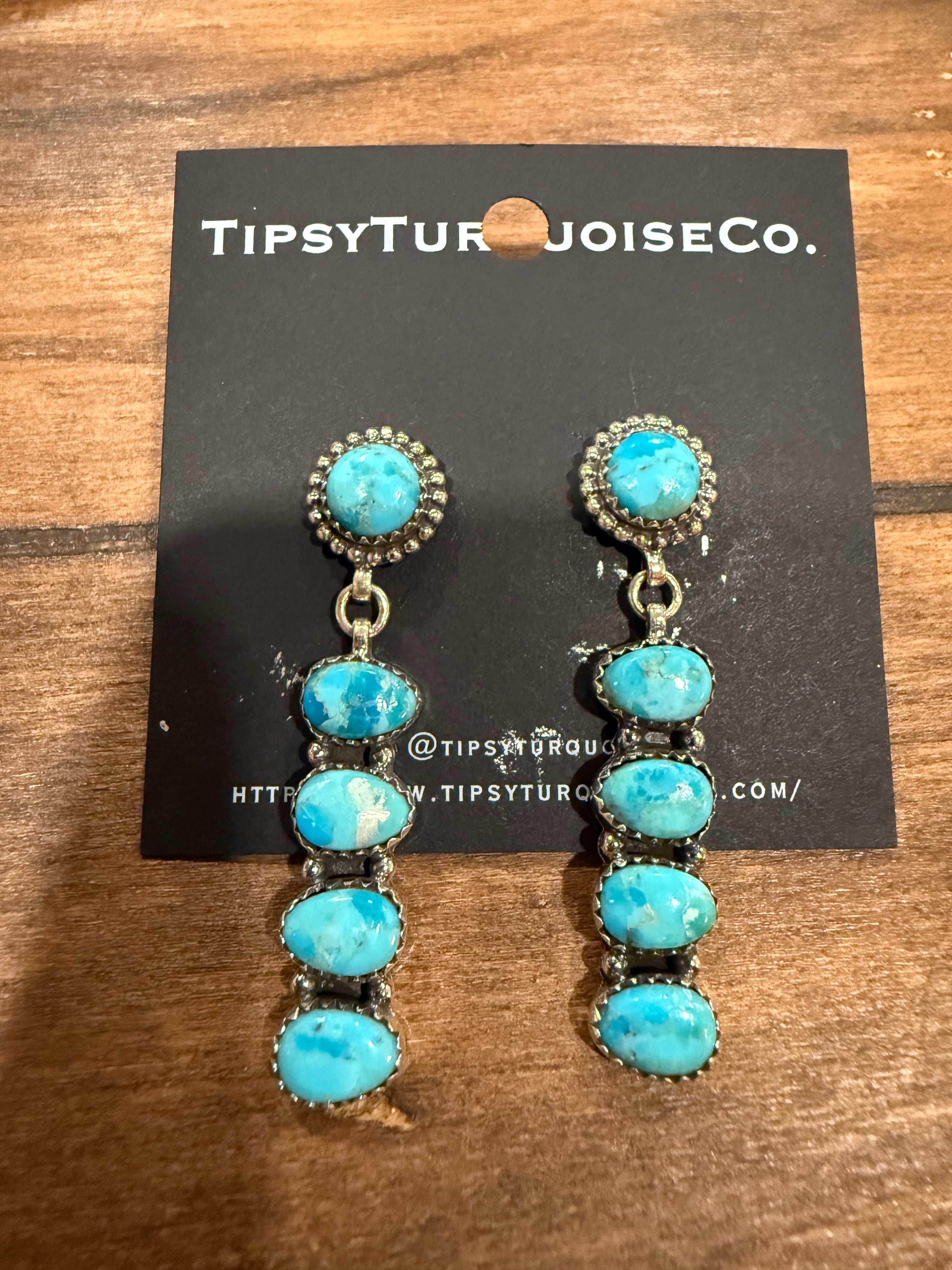 Kingman 5 Stone Drop Earrings