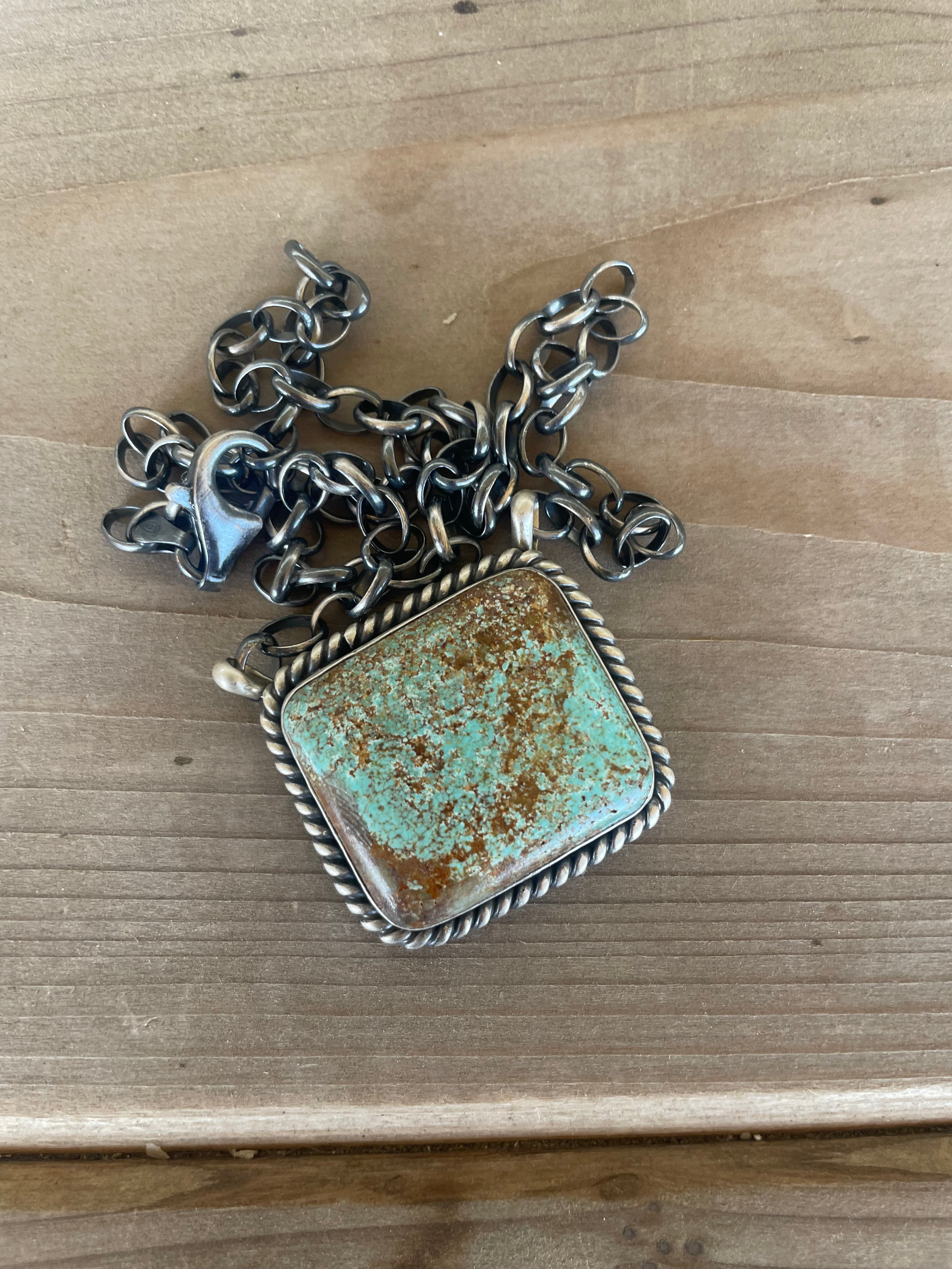 #8 Turquoise Square Necklace