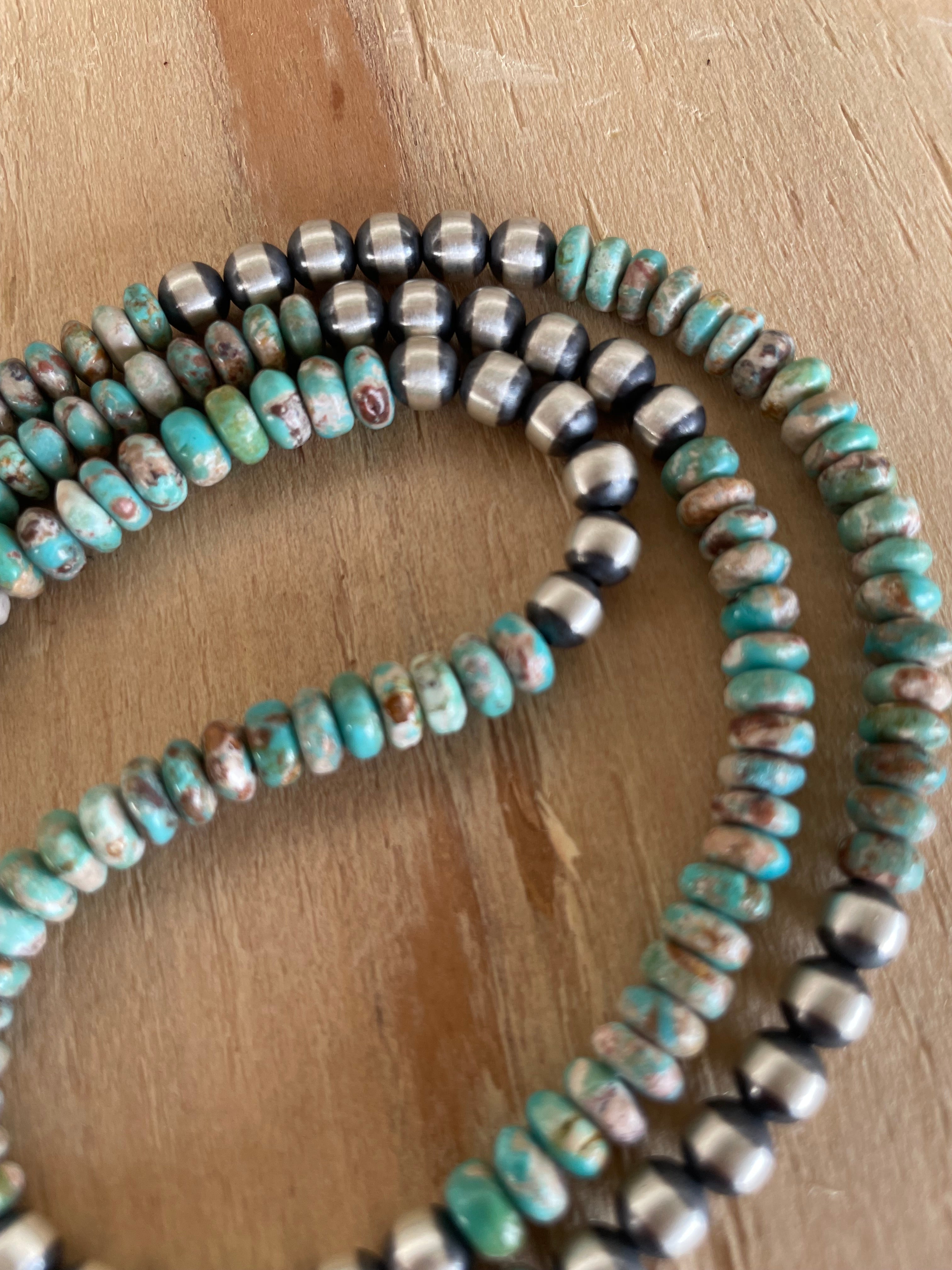 Turquoise Rondelle w/ Navajos Necklace