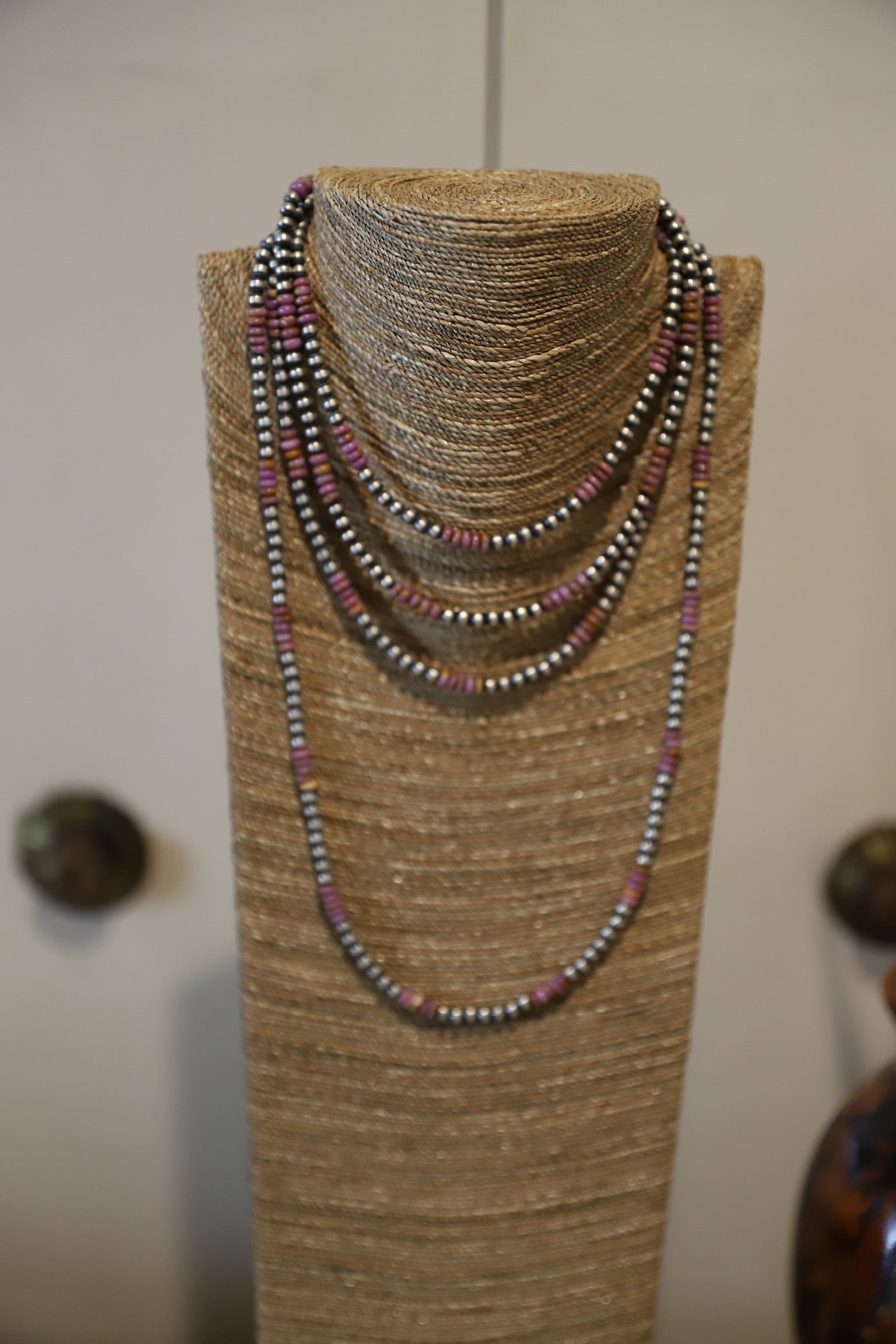 Sugalite & 5mm Navajos 8 Purple Necklace