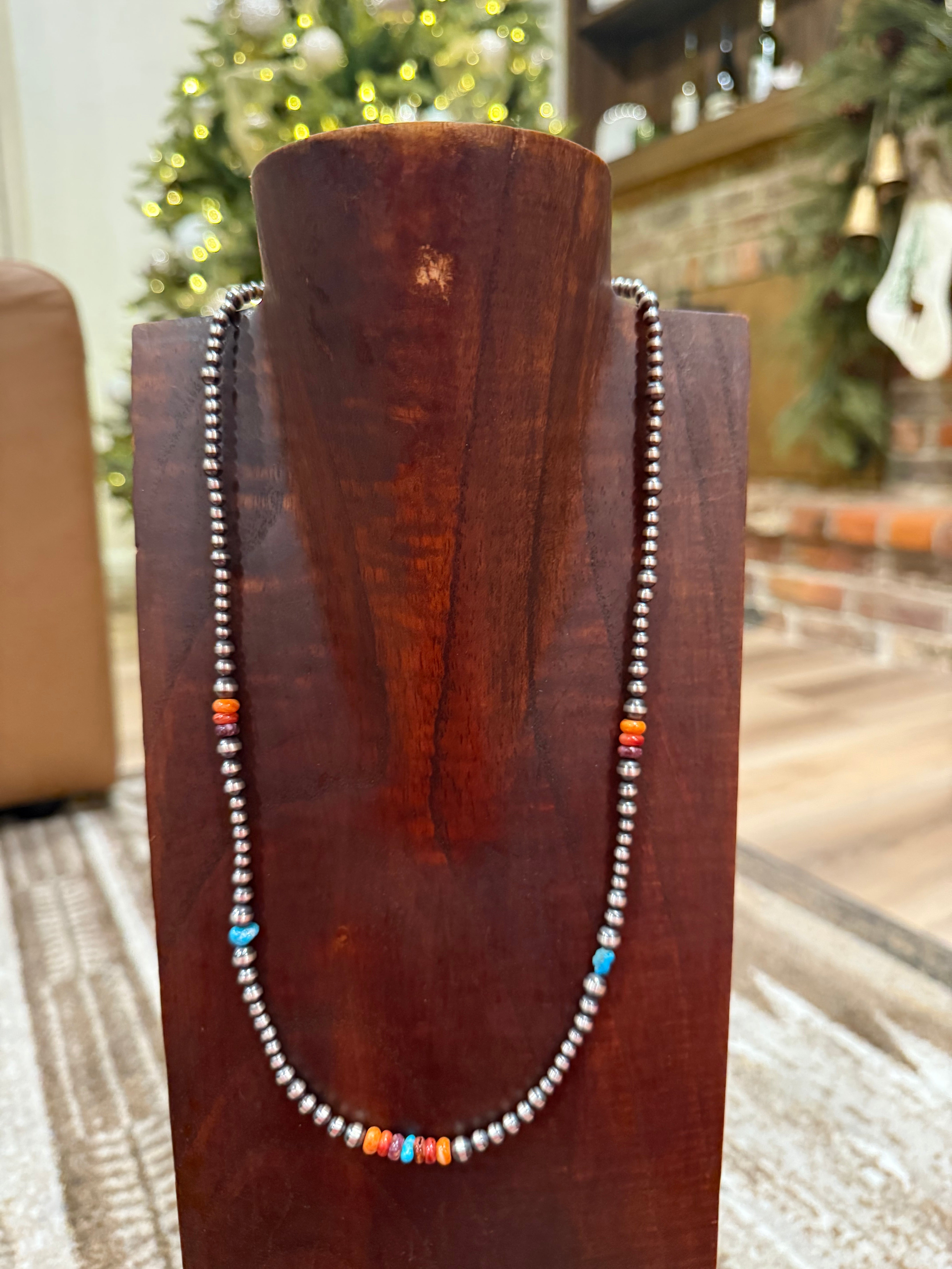 Variated Navajos with Turquoise and Coral Stones