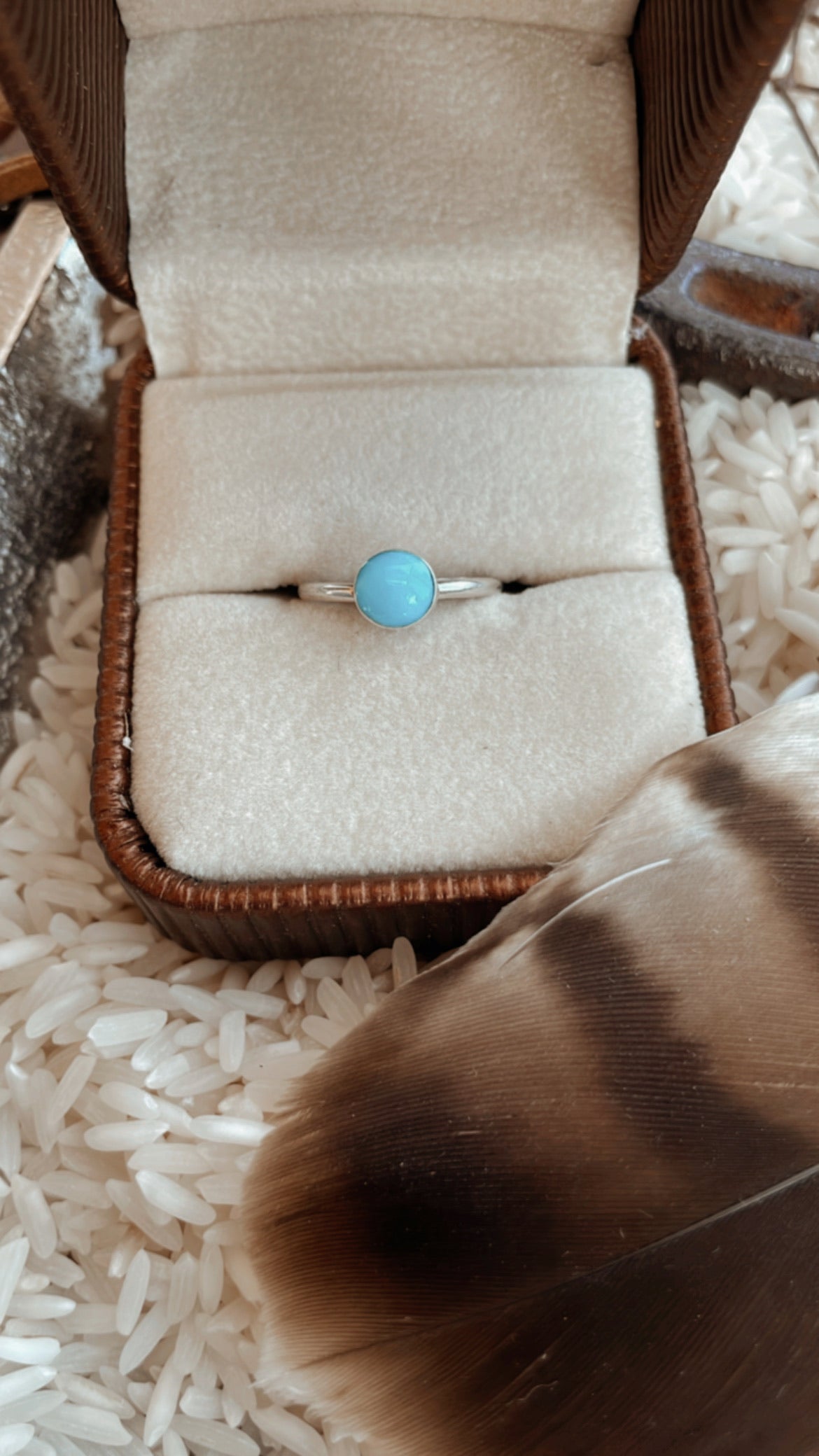 Circle Turquoise Stacker Ring