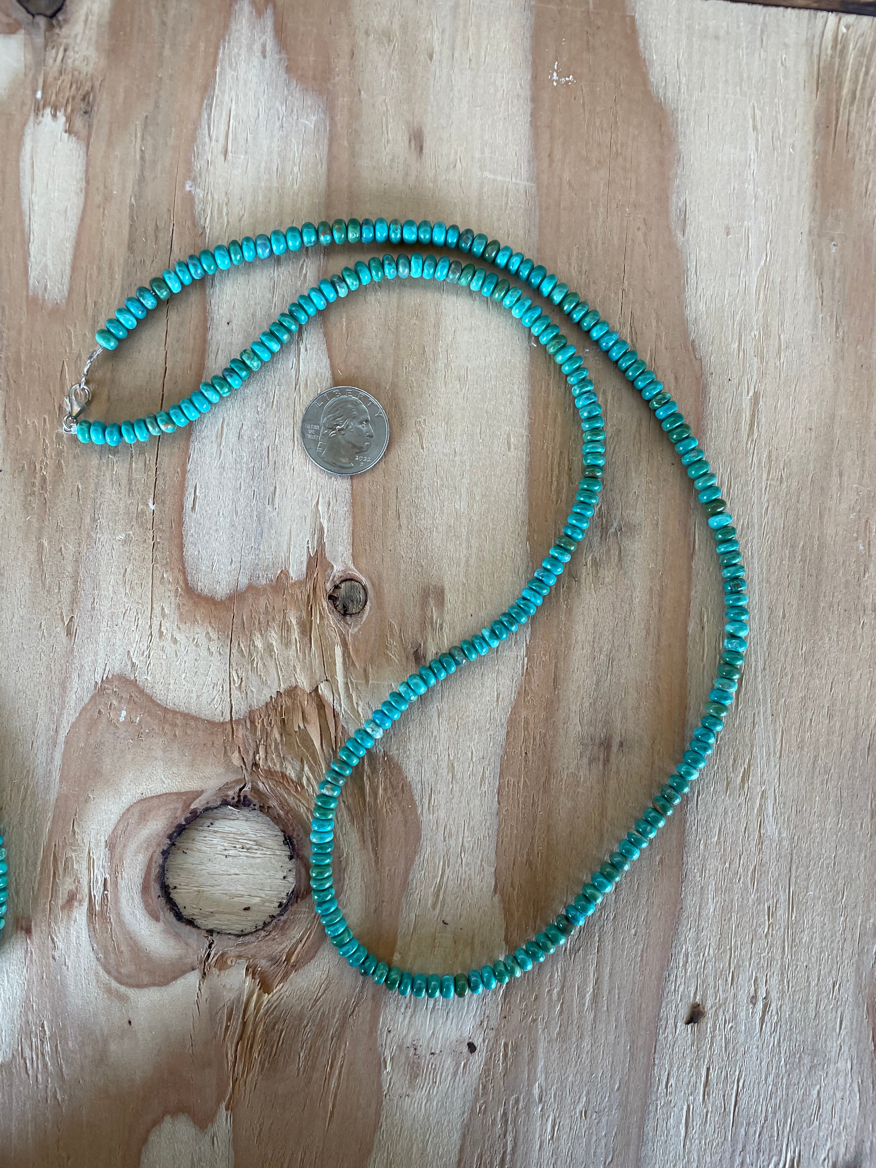 Stabalized Turquoise Necklace 30in
