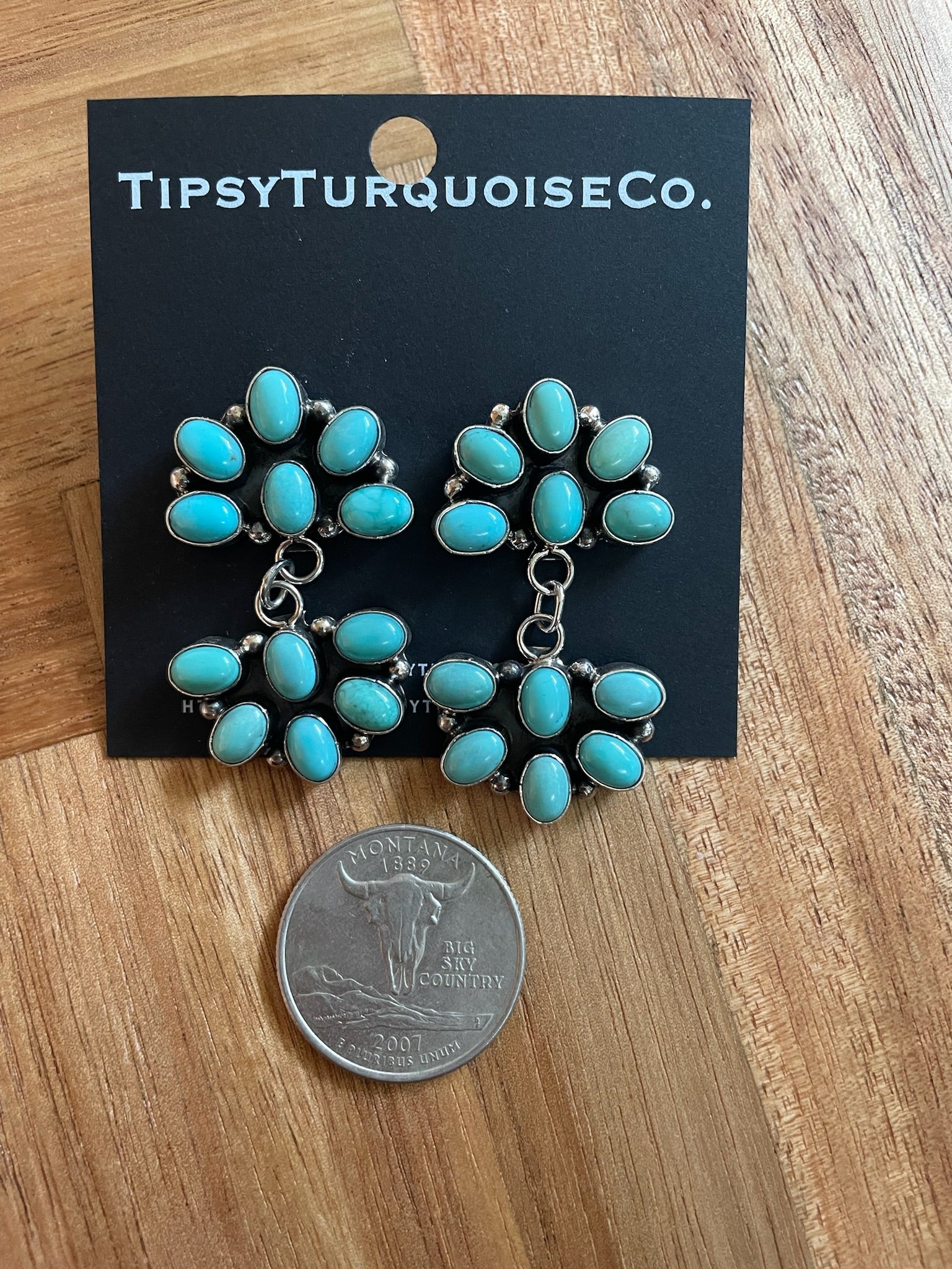 Kingman Clusters w/ Connecter Earrings