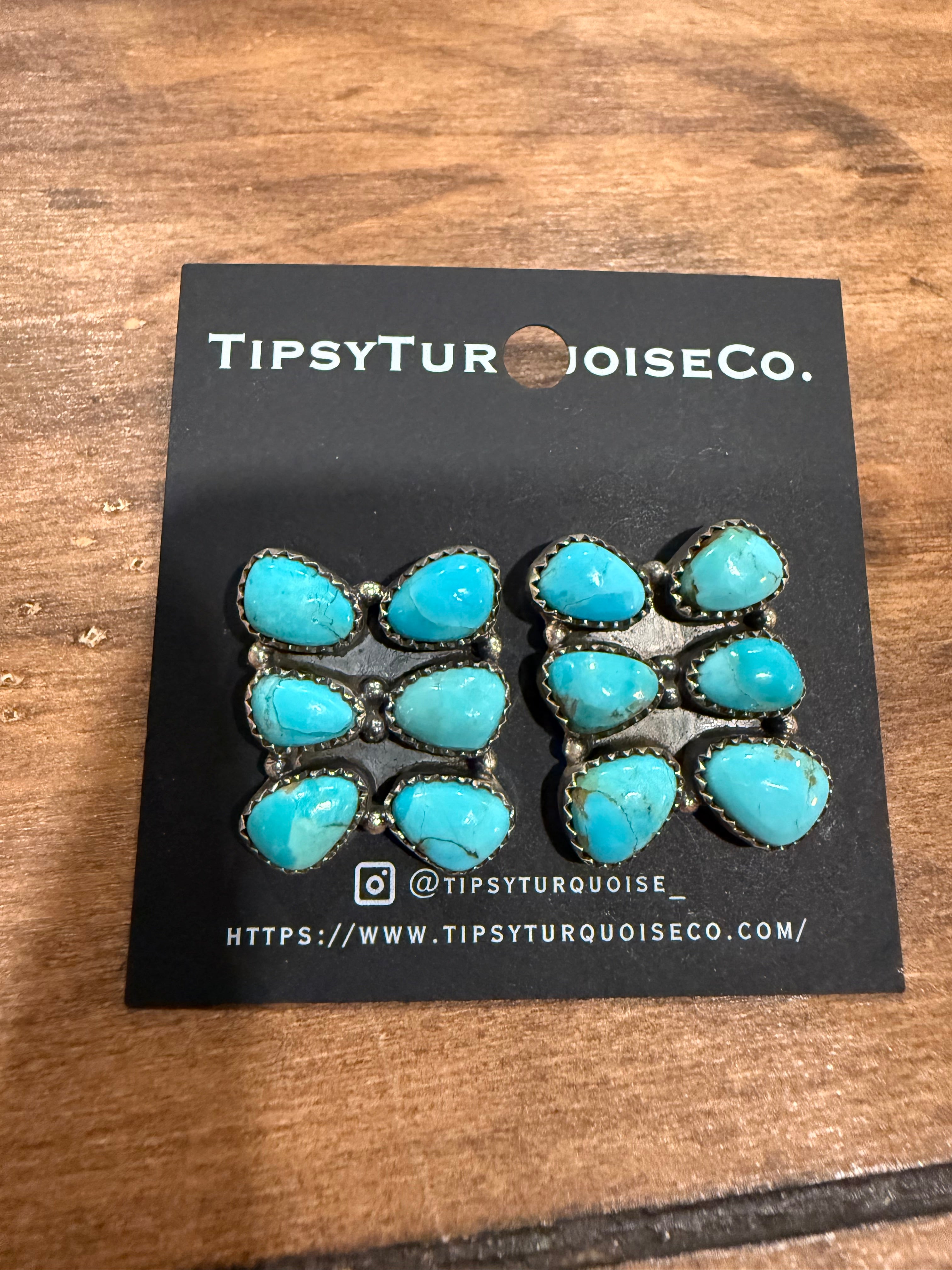 6 Stone Kingman Earrings