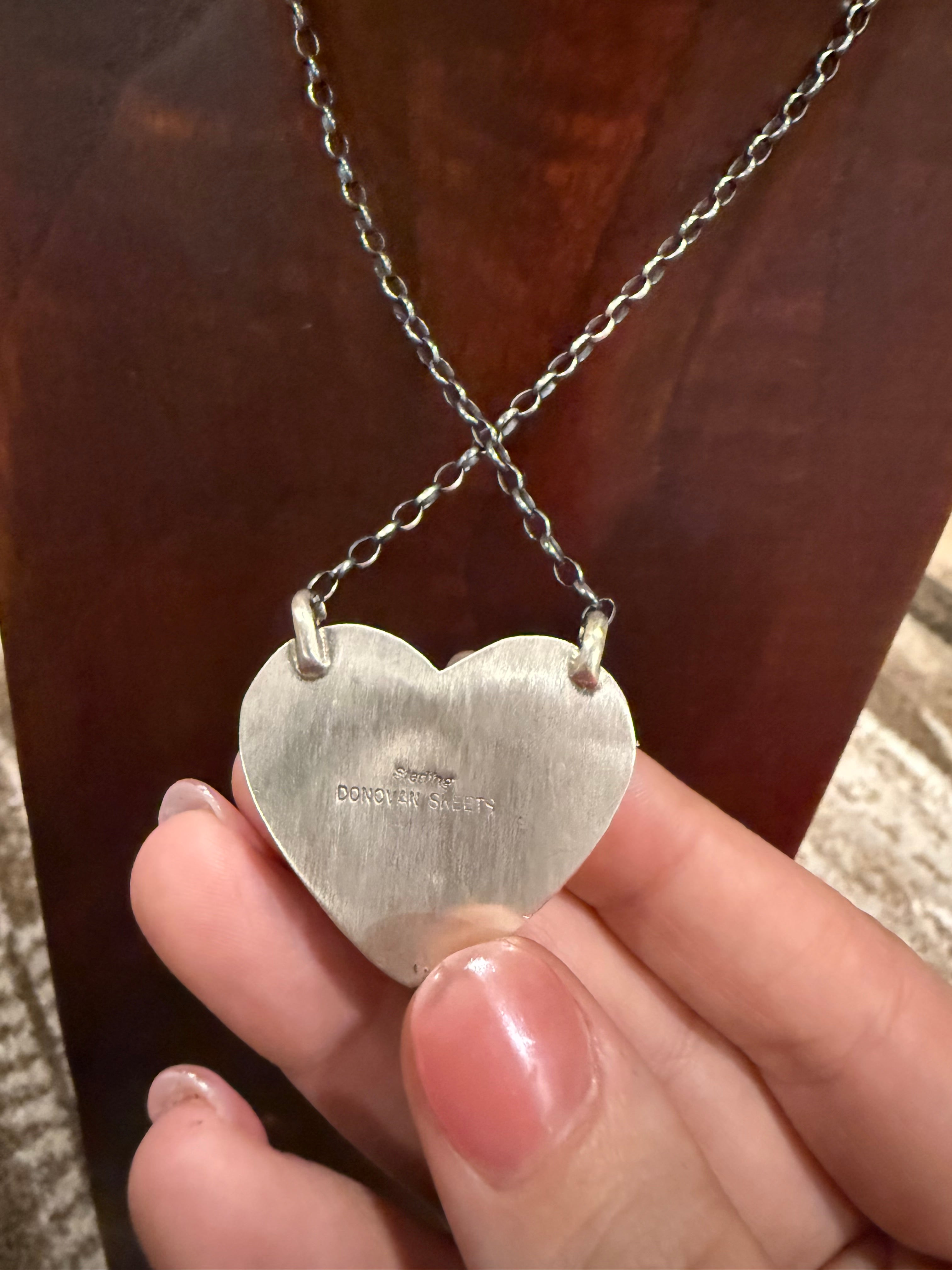 Kingman Turquoise Heart Necklace