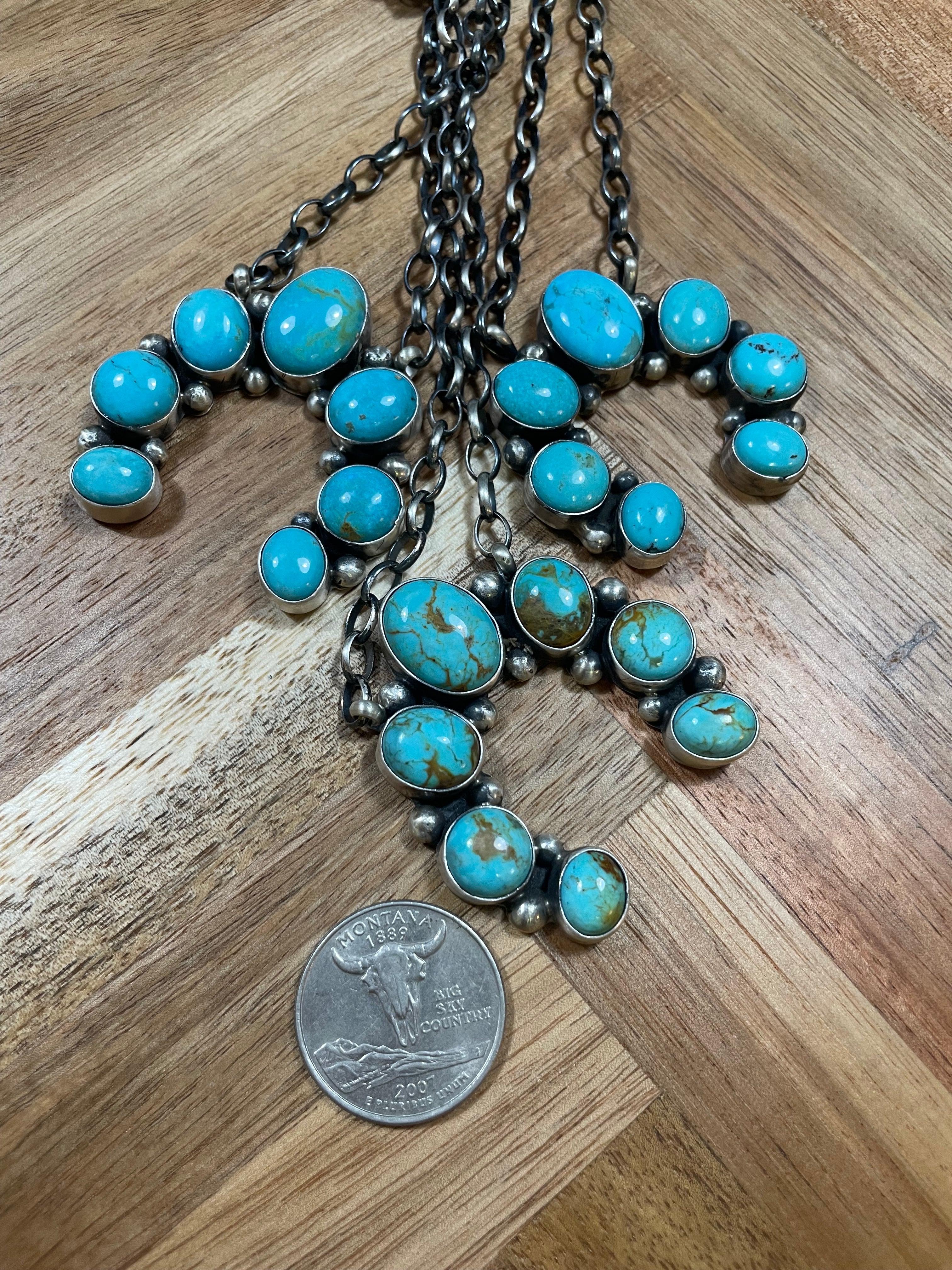 Turquoise Naja 7 Stone Necklace