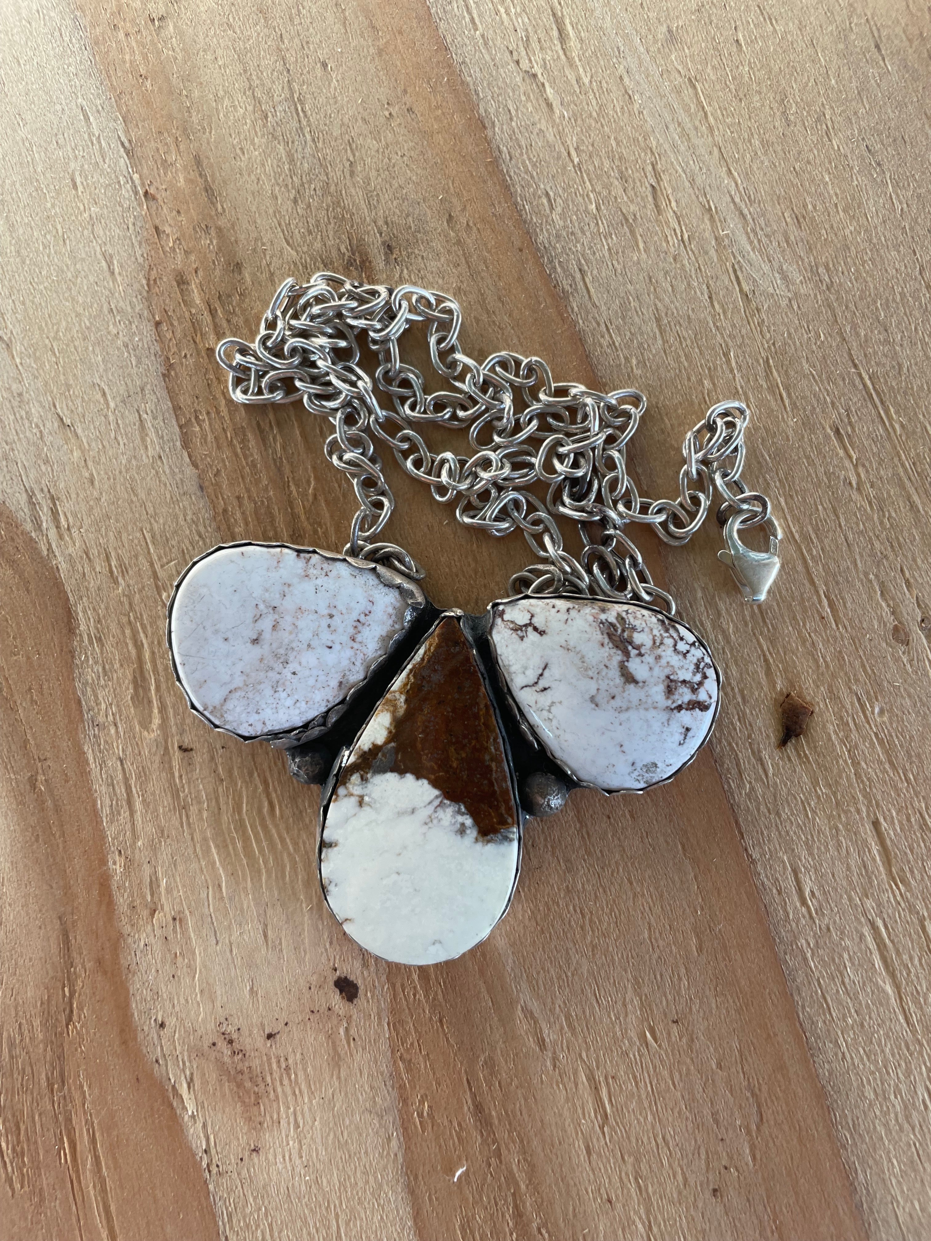 Three Stone Wild Horse Necklace