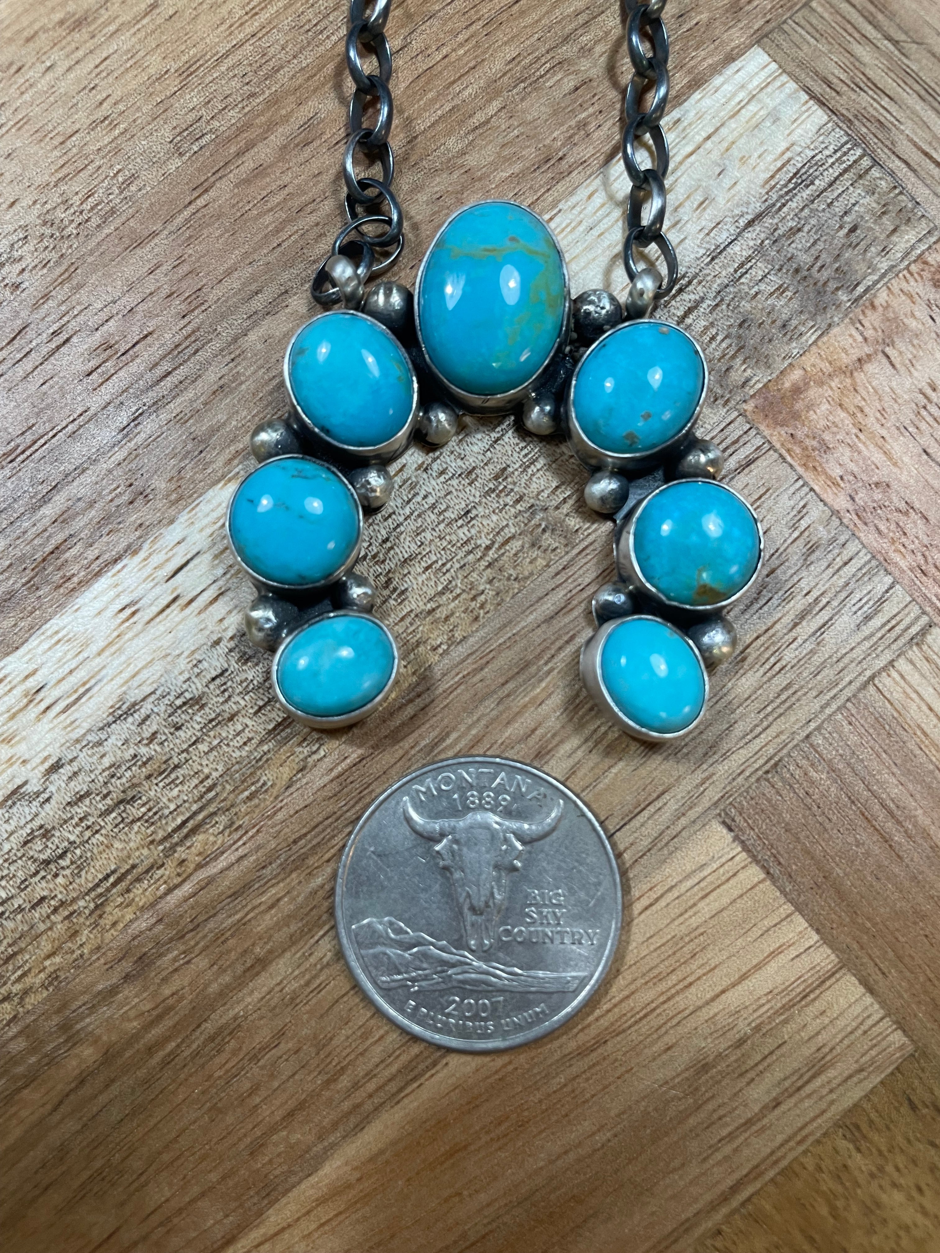 Turquoise Naja 7 Stone Necklace