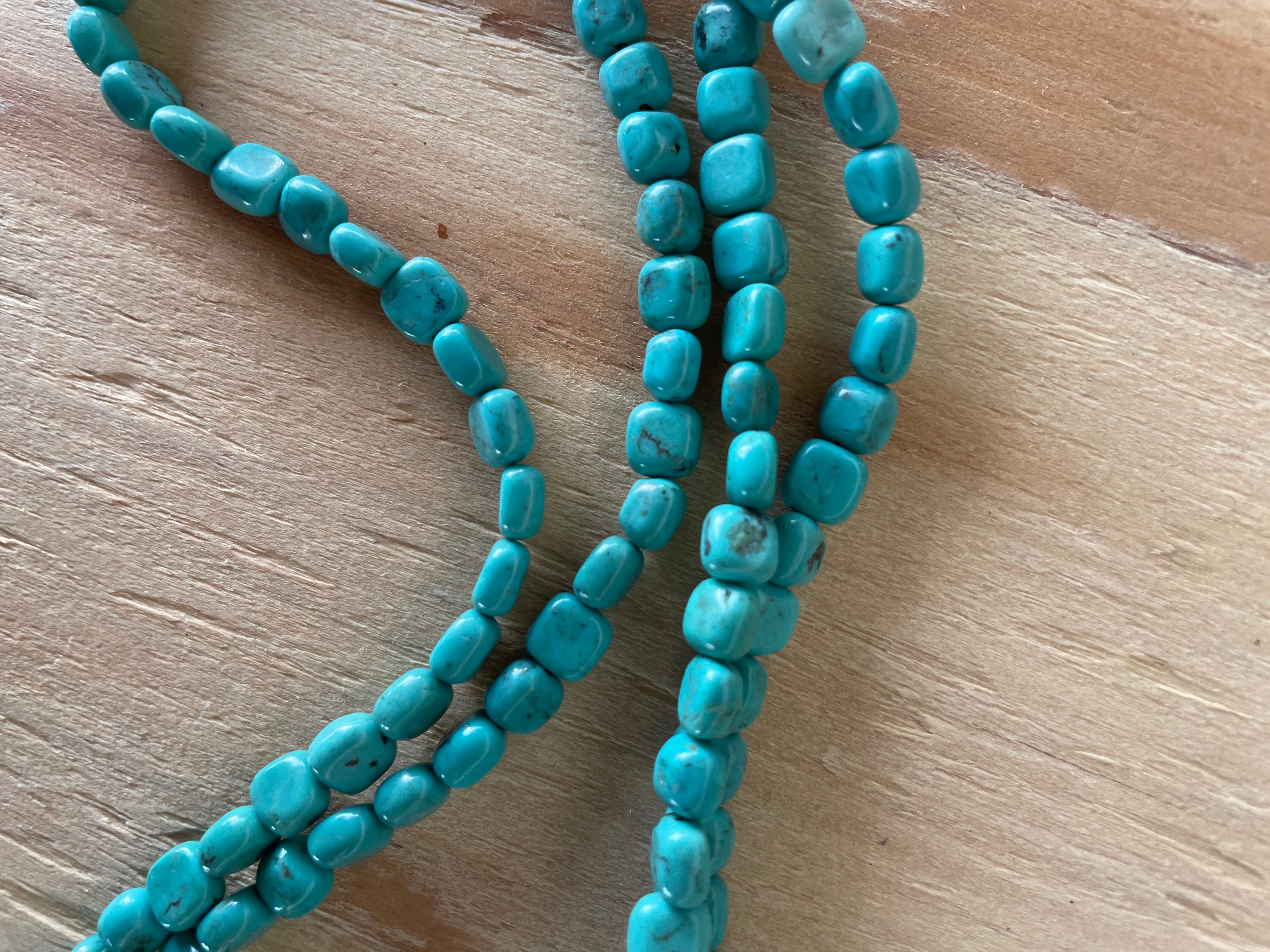 Turquoise Square Stone Necklace