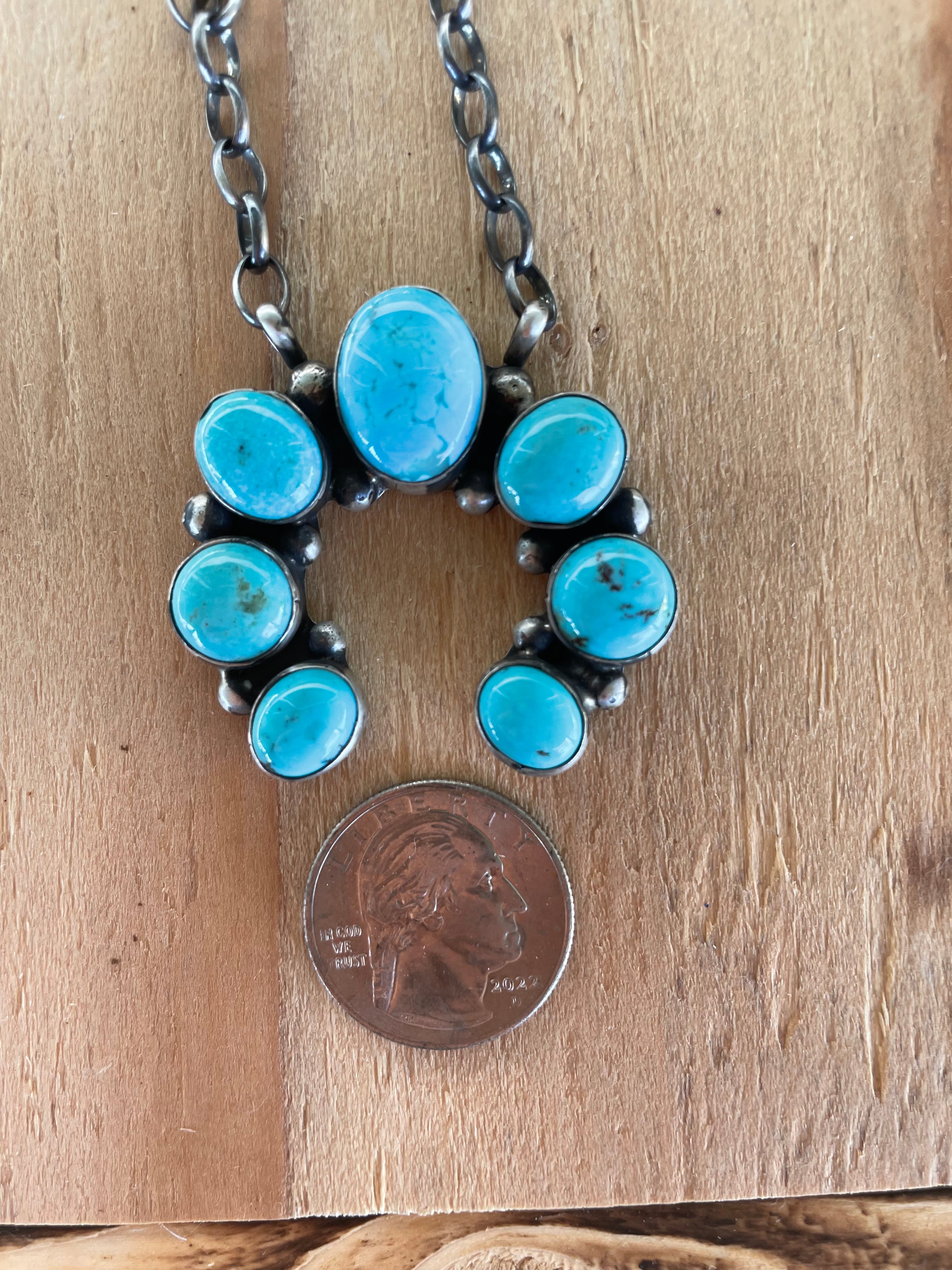 Turquoise Naja 7 Stone Necklace