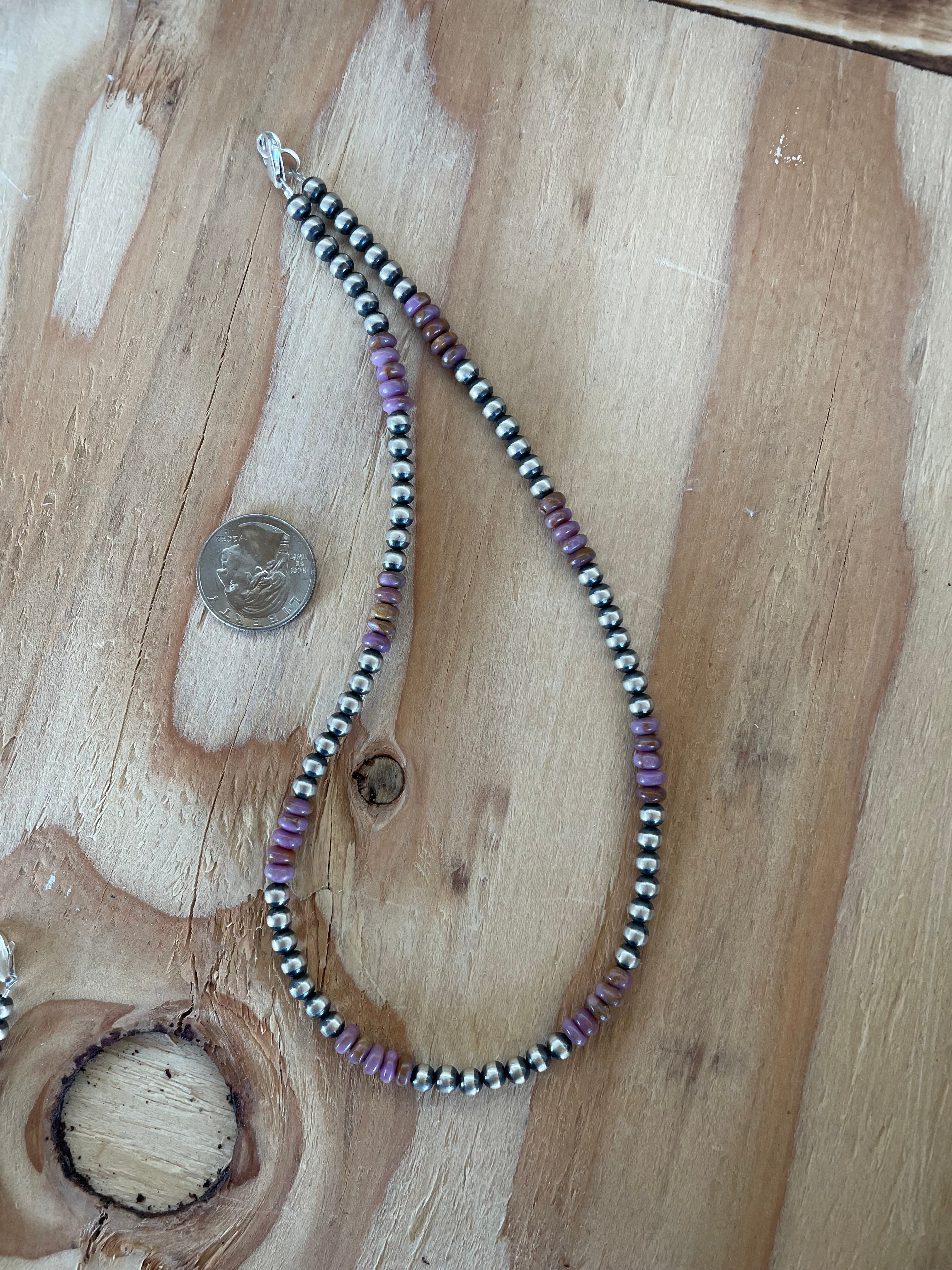 Sugalite & 5mm Navajos 8 Purple Necklace