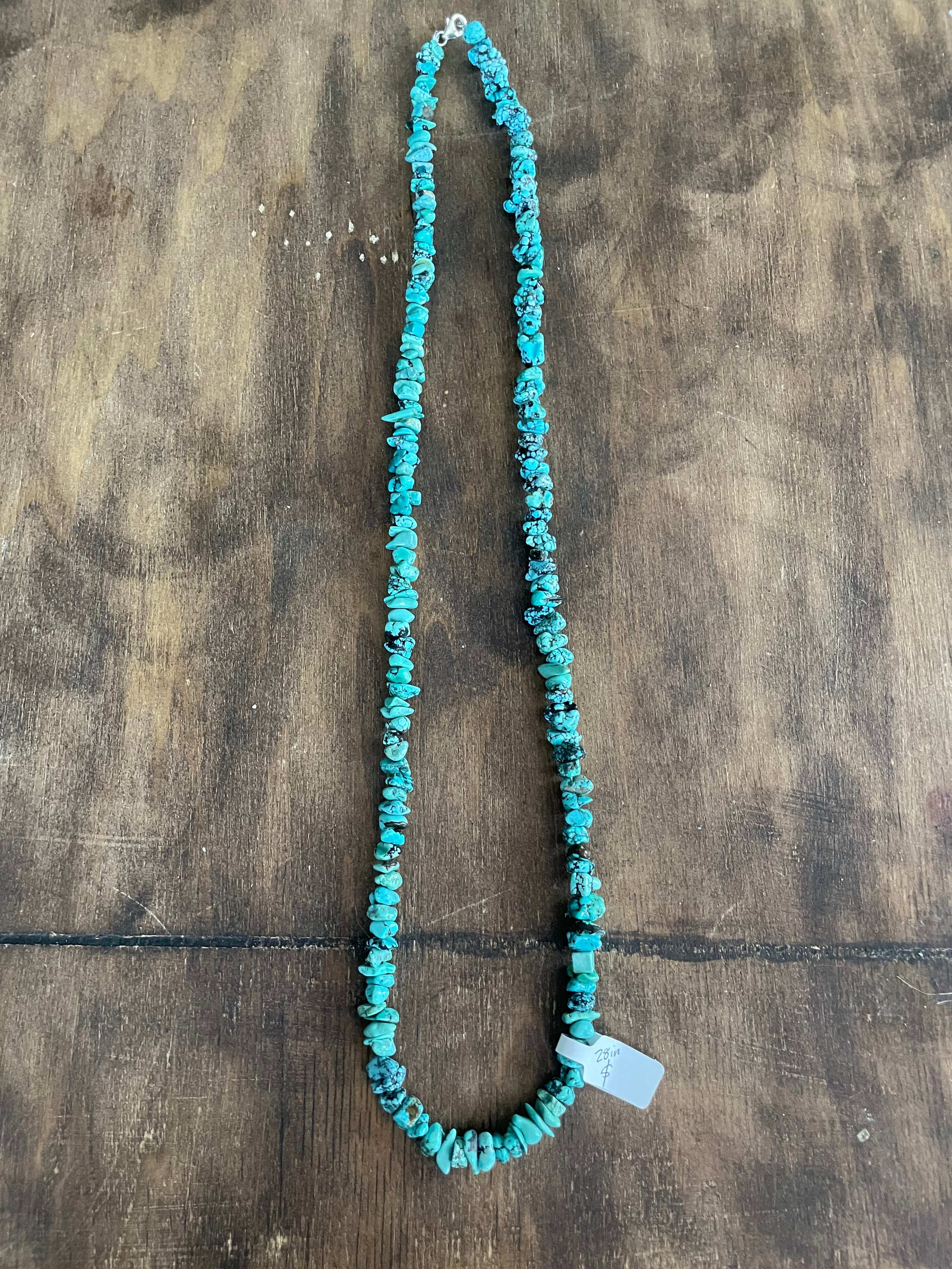 28in Stabilized Turquoise Necklace