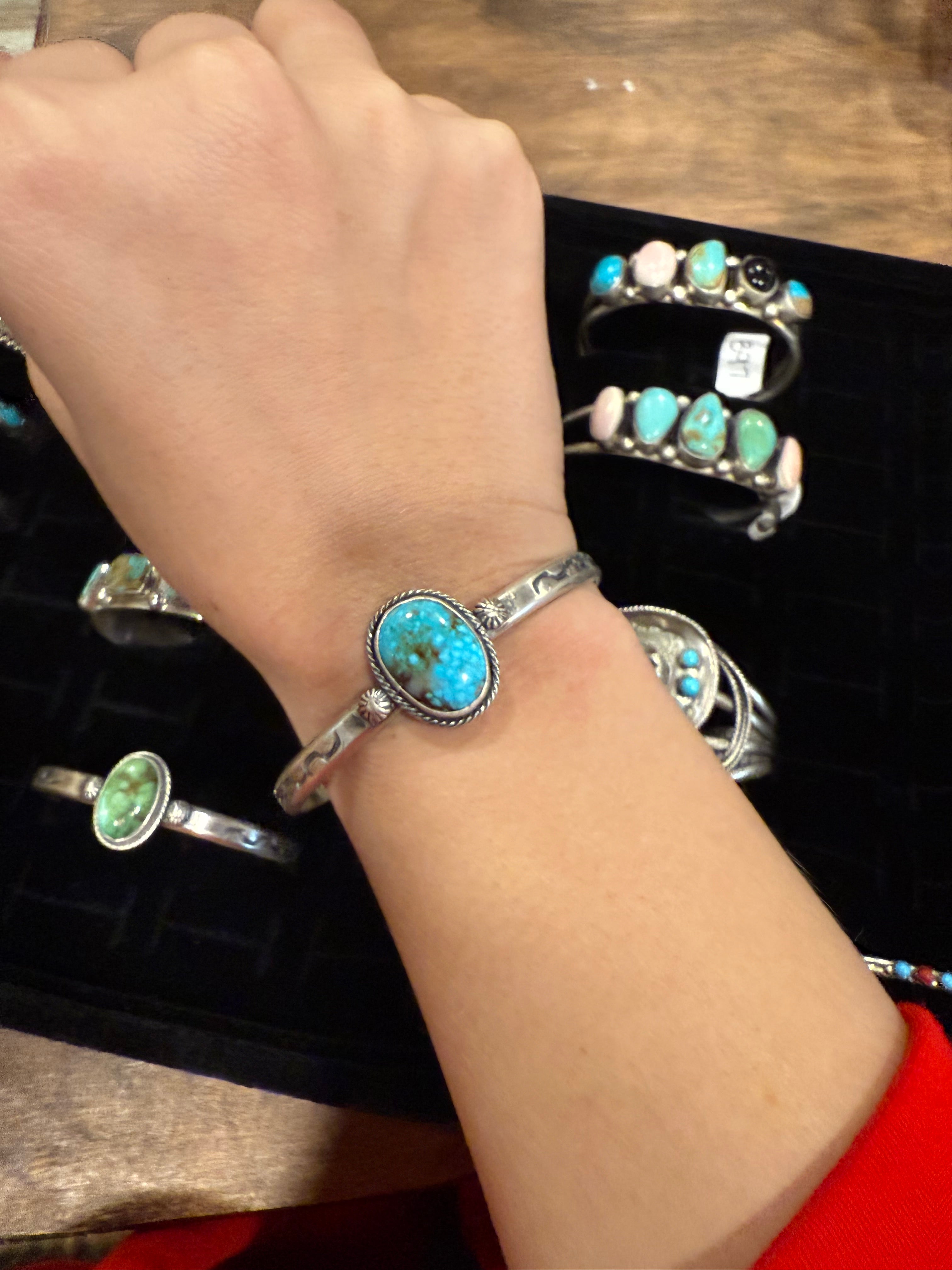 Kingman Turquoise One Stone Cuff
