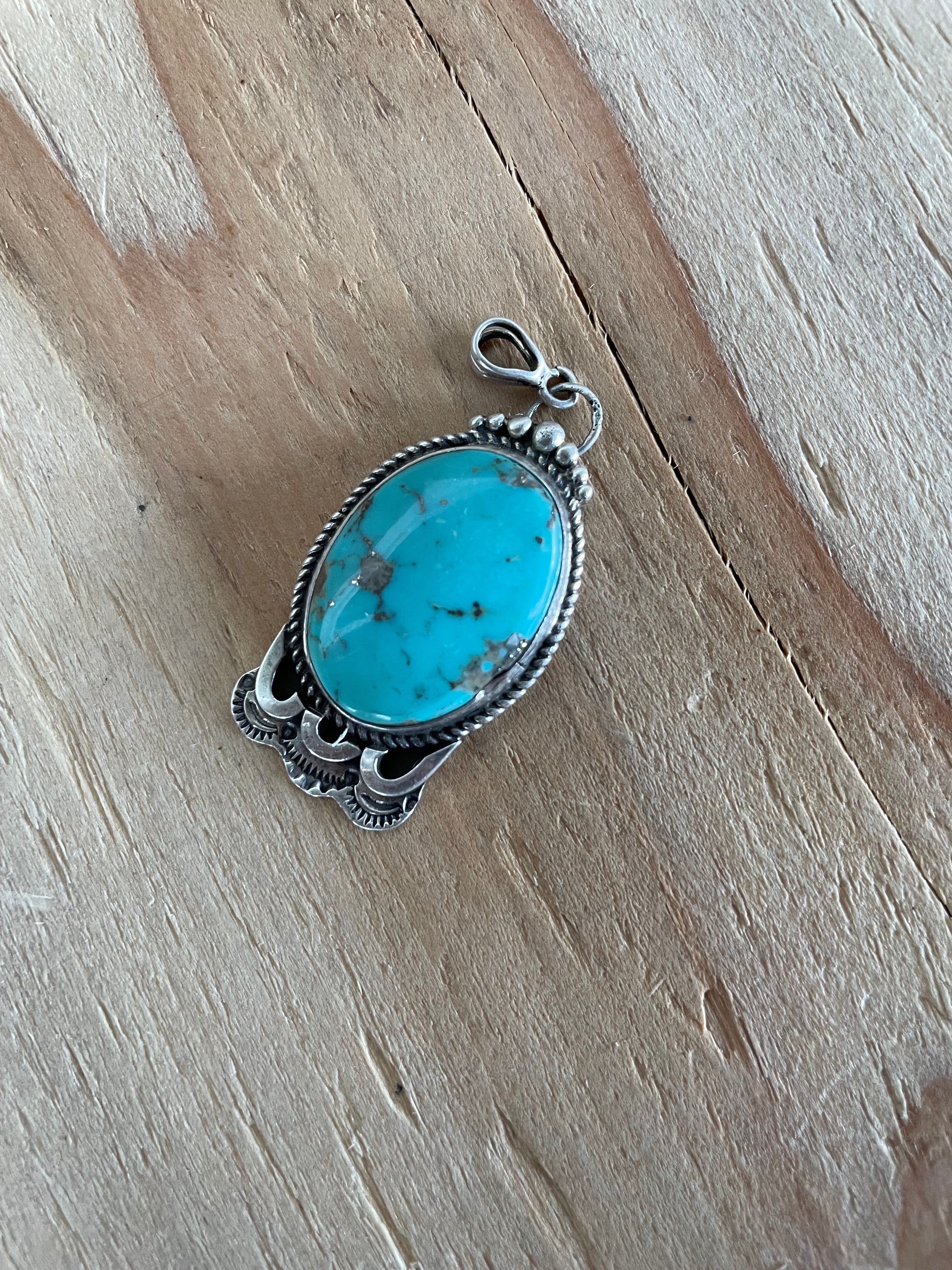 Large Oval Turquoise Pendant