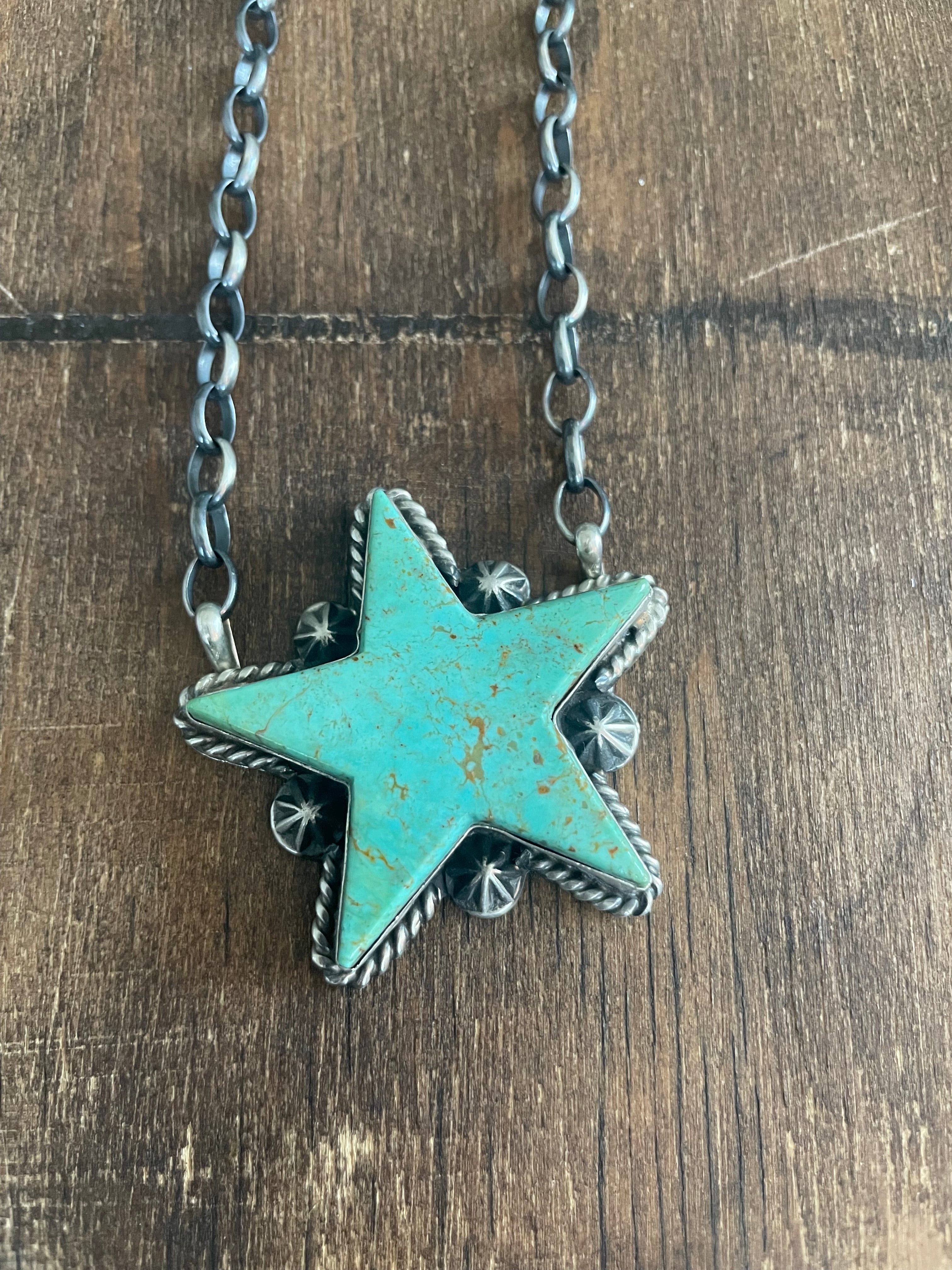 Kingman Turquoise Star Necklace