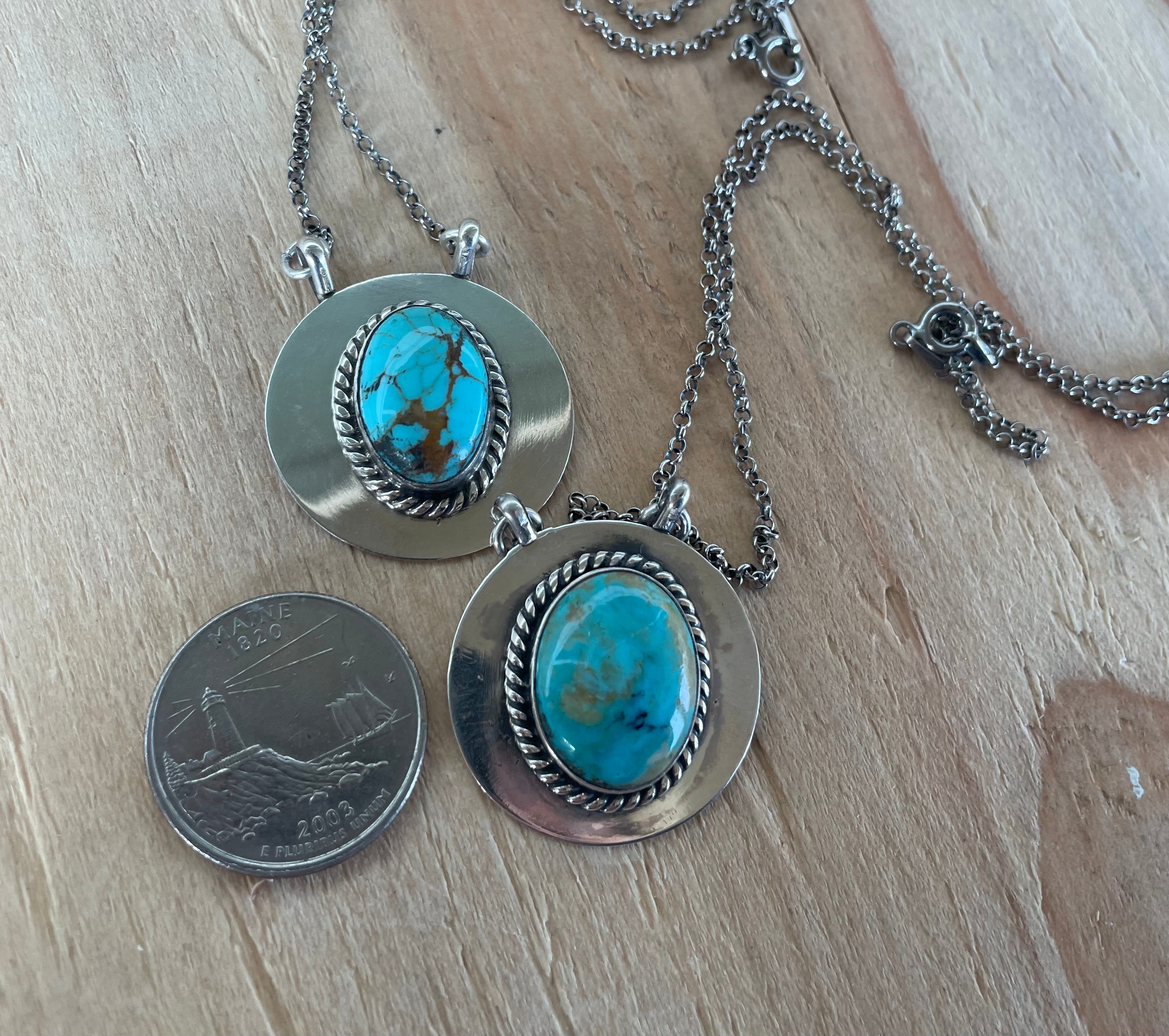 Kingman Turquoise w/ Silver Plate Necklace