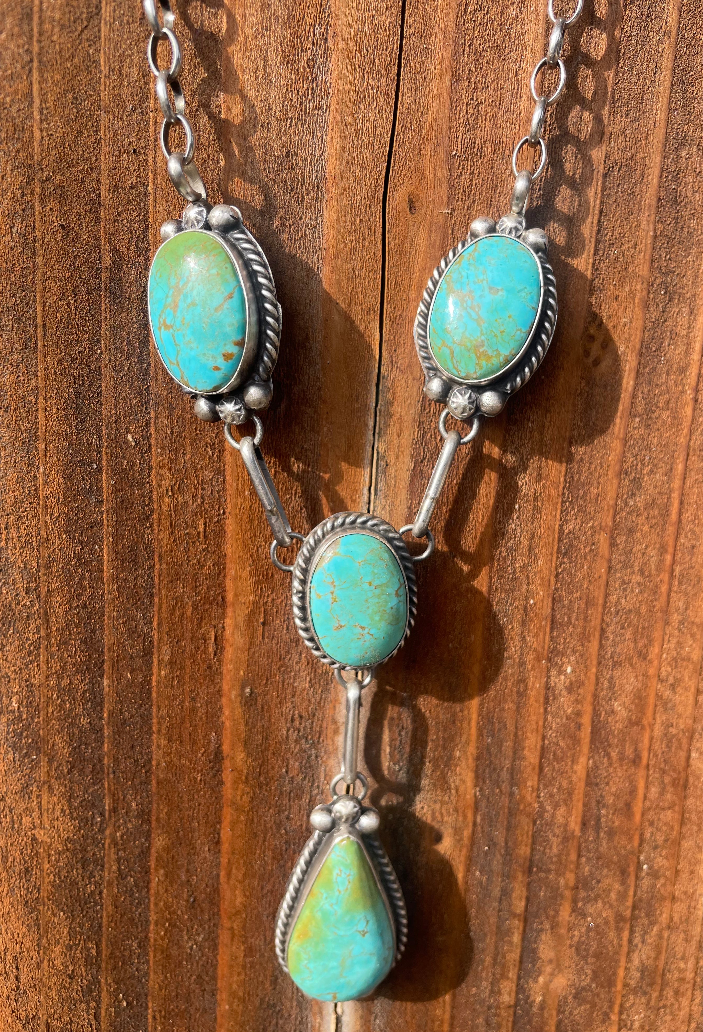 Kingman Turquoise Lariat w/ earrings