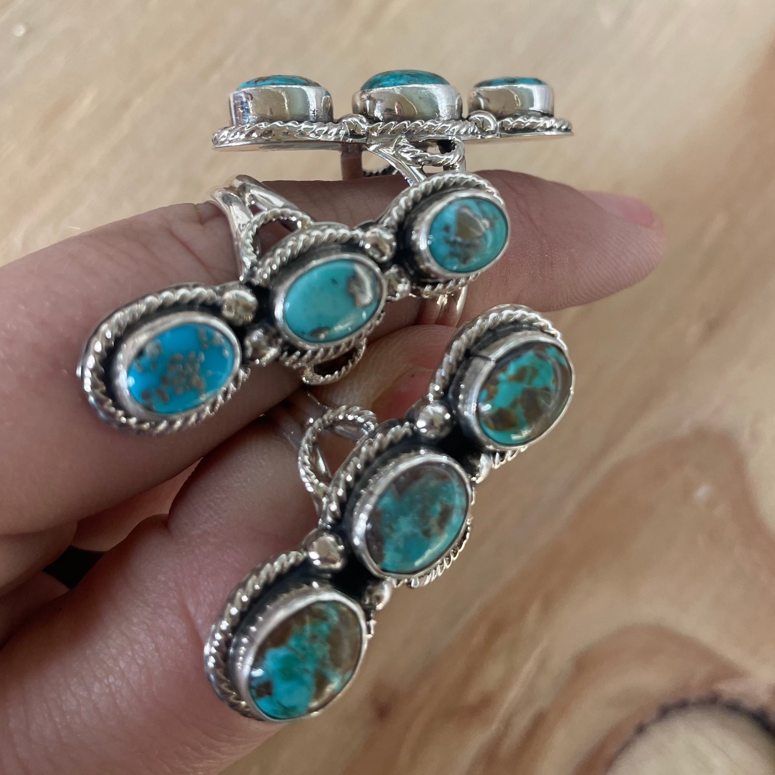 3 Stone Turquoise Ring